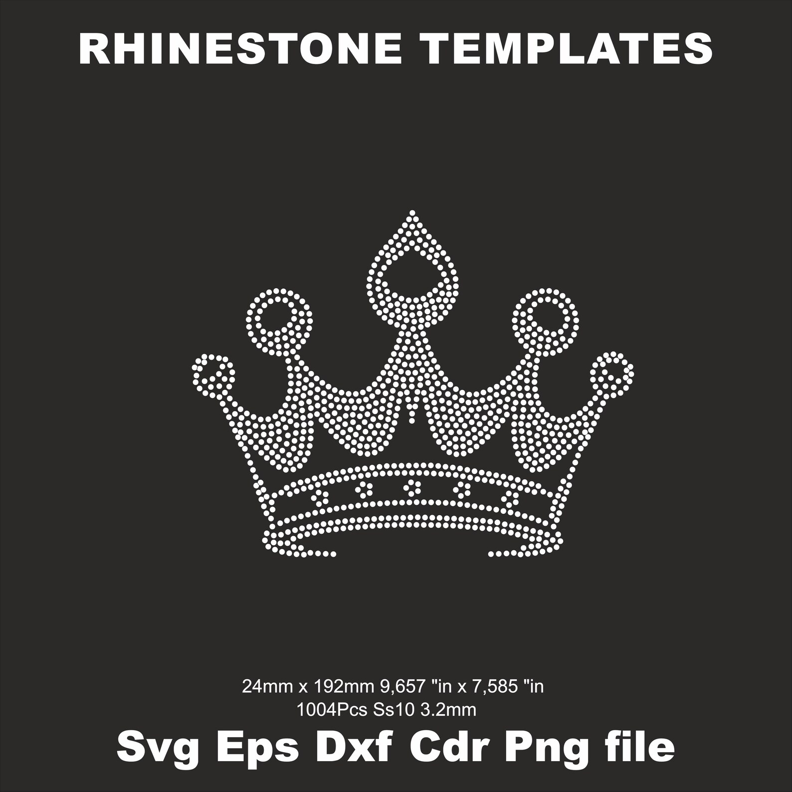 Crown Rhinestone Template Svg Ss10 Crown Queen Woman Shirts Svg ...