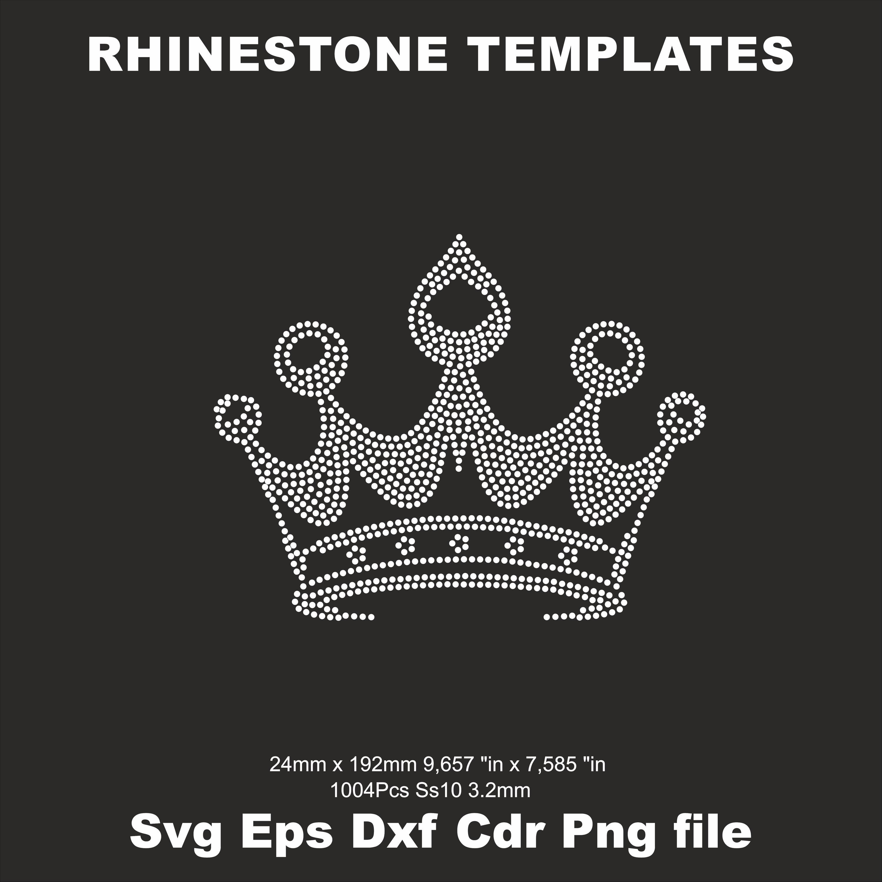 Princess Rhinestone Svg Crown Rhinestone Template Svg Ss10 Crown Queen Woman Shirts Svg ...