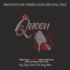 Queen Rhinestone Shoes Tshirt Fashion Design ss10 ss6, Queen İron on Transfer Rhinestone Queen woman shirts svg, Birthday Mom Shirts Svg