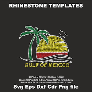 Mexico Rhinestone Template TheSVGArtDesigns - Etsy