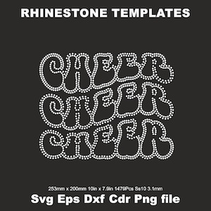 CHEER Rhinestone Template SVG SS10,Cheer Iron on transfer Template,Cheerleader Rhinestone Template,Cheer woman shirts svg,Cricut templates