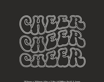CHEER Rhinestone Template SVG SS10,Cheer Iron on transfer Template,Cheerleader Rhinestone Template,Cheer woman shirts svg,Cricut templates