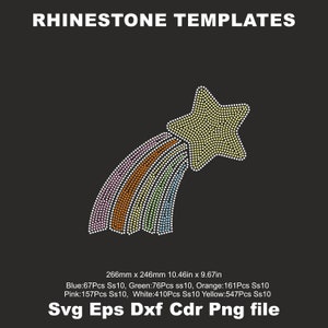 Pride Rhinestone Templates ss10 SVG,Rainbow Star Colorful Rhinestone Lgbt shirts,Iron on transfer,Rhinestone CUT TEMPLATE File in Svg