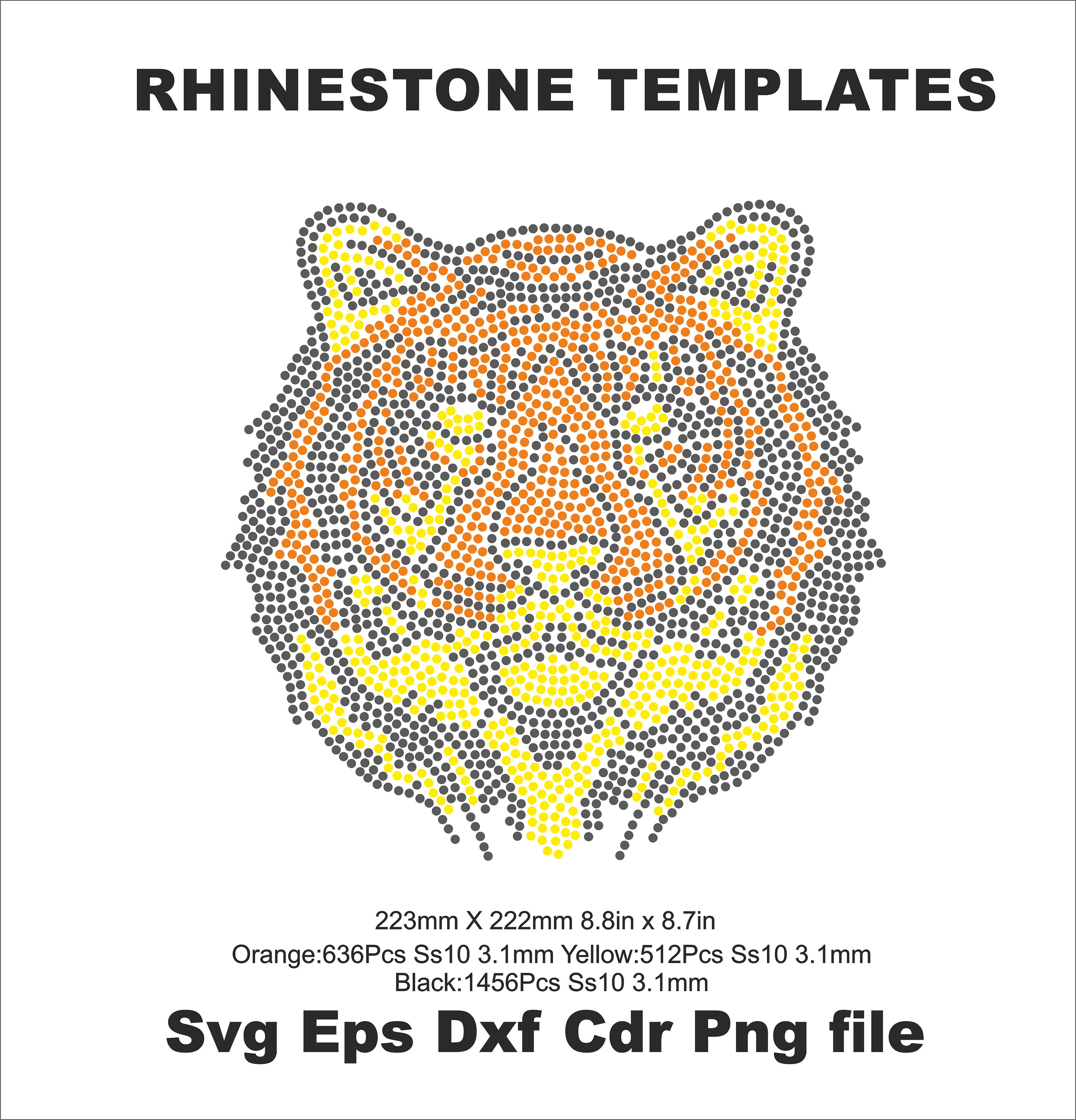 Tigers Rhinestone Design Rhinestone Tigers Svg , Rhinestone King Iron on Transfer Lions Template ...
