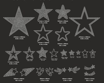Rhinestone Star Bundle 23 ,Star Rhinestone, Ss10, Star Svg Bundle, Star crystal Bundle ,Star Cricut rhinestone,Crystal Star SVG Design