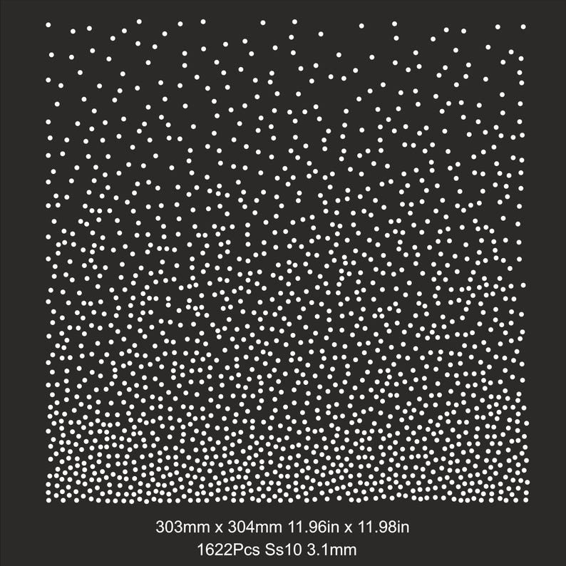 Sprinkling Pattern Rhinestone Scattered Pattern Ss10, Rhinestone Sheet 30cm 12inx12in Ss10 ...