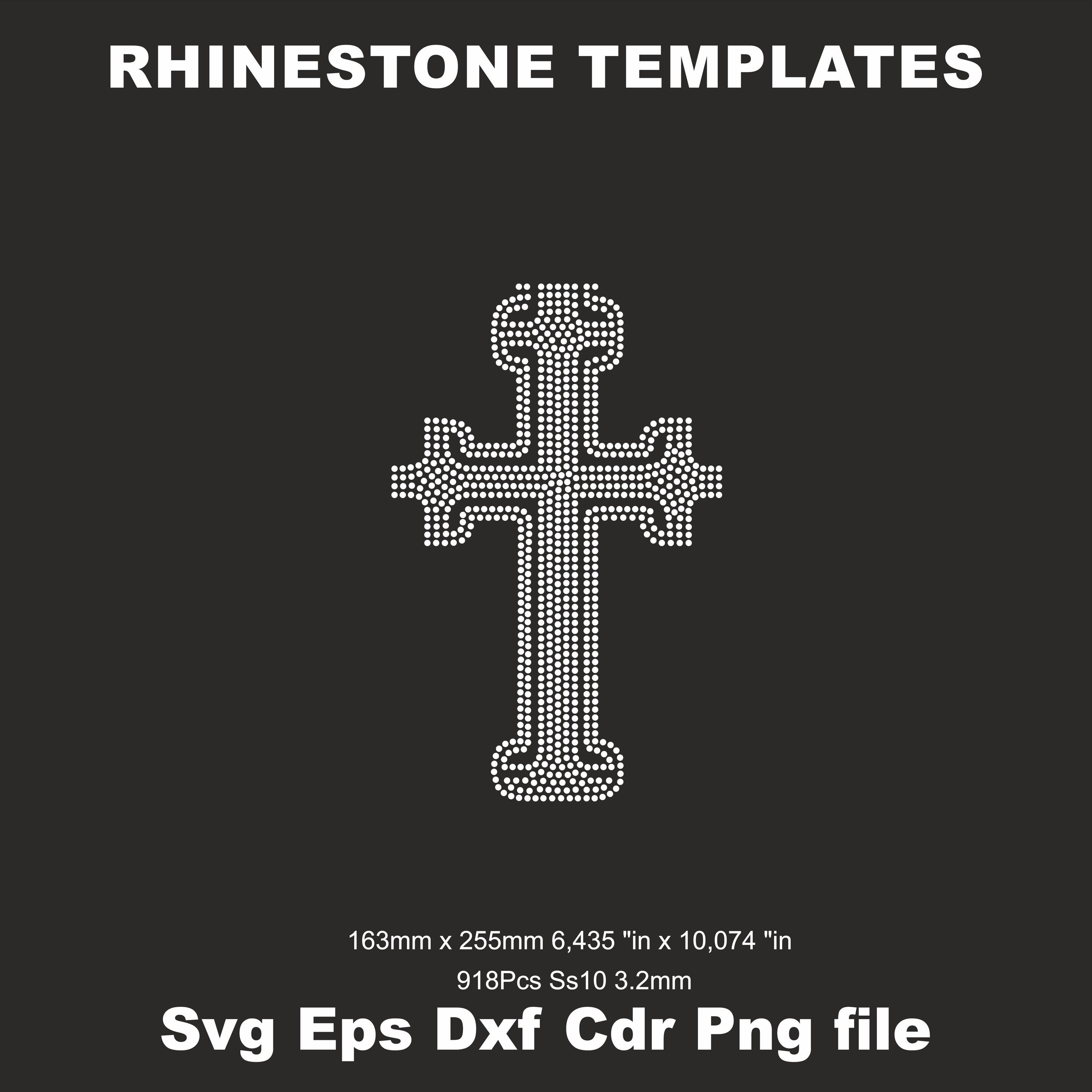 Cross Rhinestone Bling SVG Template,faith Rhinestone Ss10 Cross Cricut ...