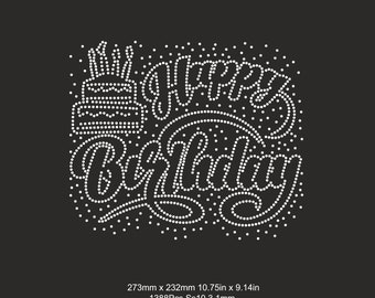 Alles Gute zum Geburtstag Strass Vorlagen ss10 SVG, Geburtstagsgeschenk Strass Design Vorlage DOWNLOAD Strass SCHNITTVORLAGE svg Cricut Silhouette