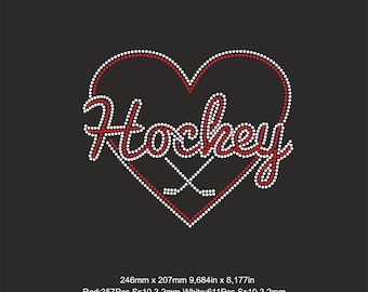 Plantilla SVG de diamantes de imitación para hockey sobre hielo SS10 - Plantilla para diseños de hockey sobre hielo - Archivo de corte digital para camisetas - Patrón SVG de transferencia térmica