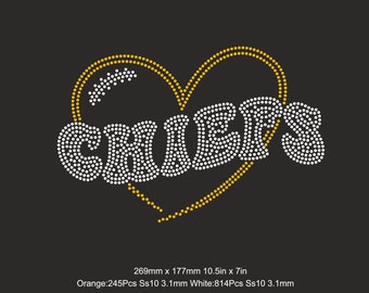 Chiefs Heart Rhinestone template,Chiefs cheerleader fan sport bra ss10 Chiefs Football Rhinestone template,Cricut iron on transfer Chiefs