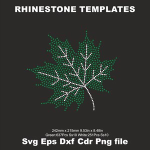 Blatt Strass Vorlage SVG Ss10, Blatt Herbst Design ss10, Strass Muster, Strass Vorlage, SVG Digital Design Vorlage Geschenke für Mama