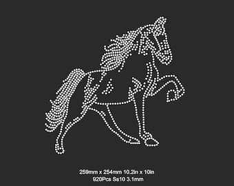 Horse Rhinestone Template, Rhinestone Animal SVG,Rhinestone Horse Cut File,ss10,Svg -Silhouette ,Bling Template ,Digital Download ss10