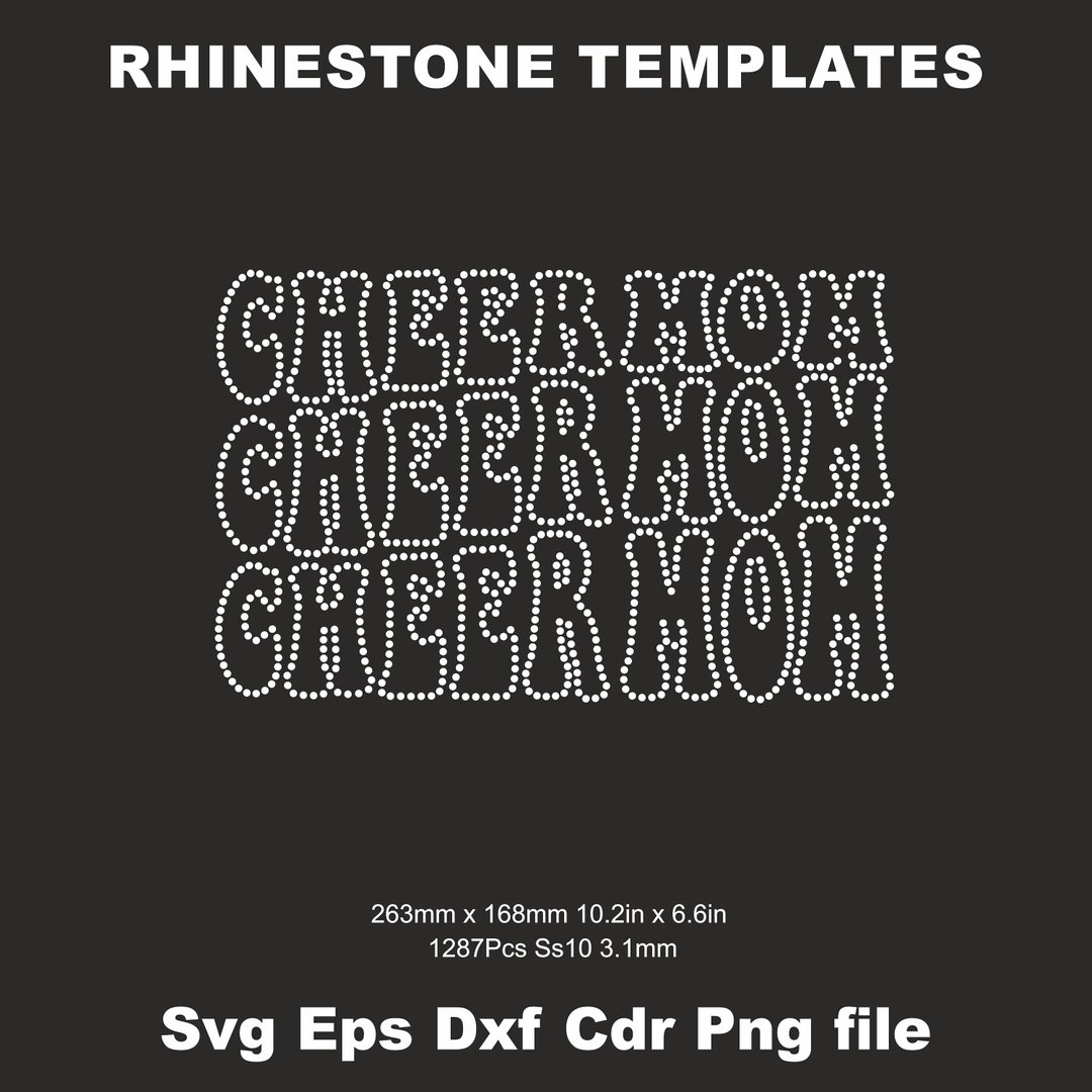 Cheer Mom Rhinestone Template SVG Ss10,cheer Svg Template,cheerleader ...