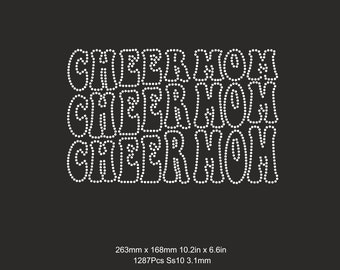 Cheer Mom Rhinestone Template SVG SS10,Cheer Svg Template,Cheerleader Rhinestone Template,Cheer Fotball Baseball Rhinestone,Cricut templates