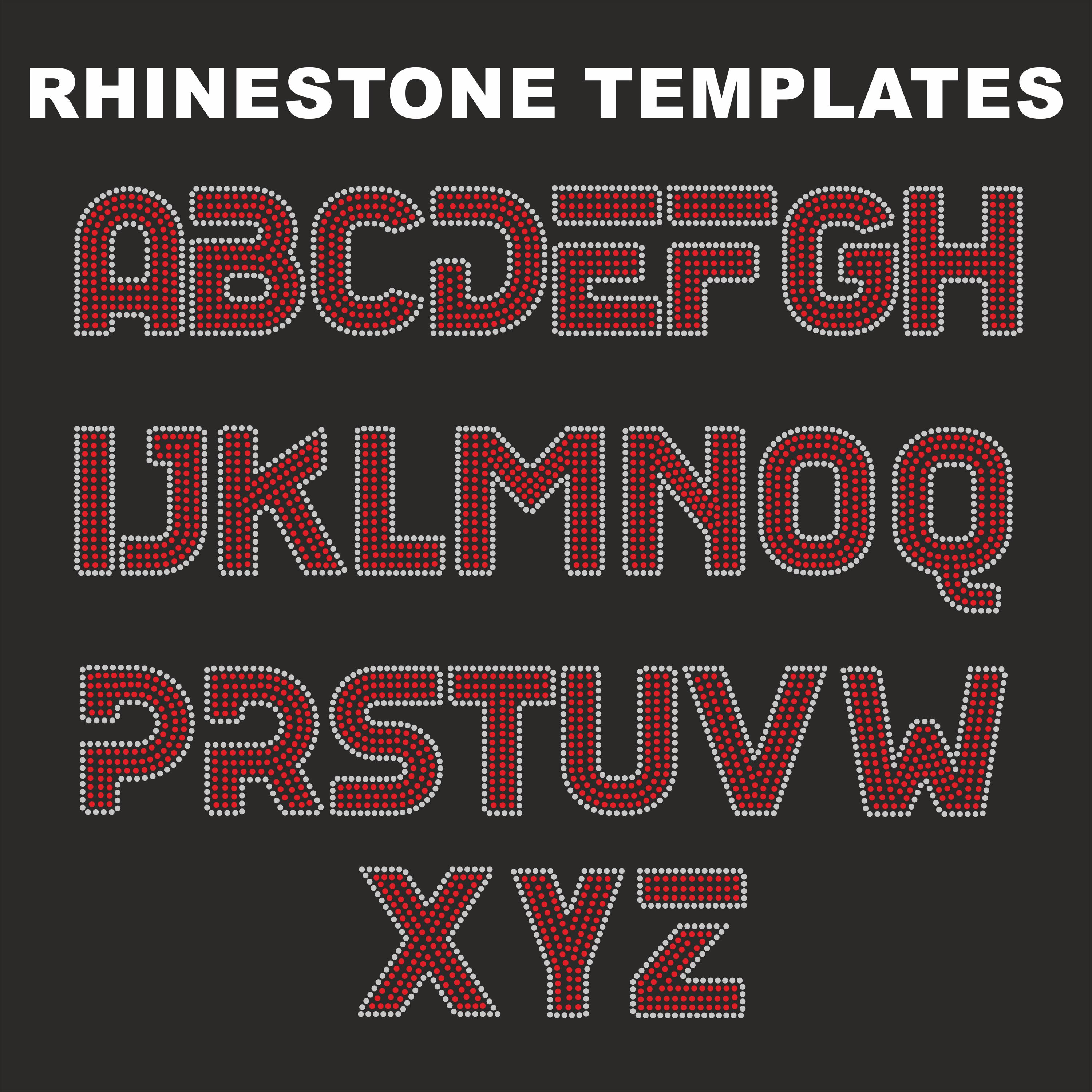 Cheer Font Rhinestone Template Ss10 Svg,rhinestone,letters Rhinestone ...