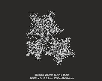 Rhinestone Big Star Template,T shirt Star Rhinestone Ss10 Ss16,Star Svg,Star crystal,Star Cricut rhinestone Star SVG Design iron on transfer