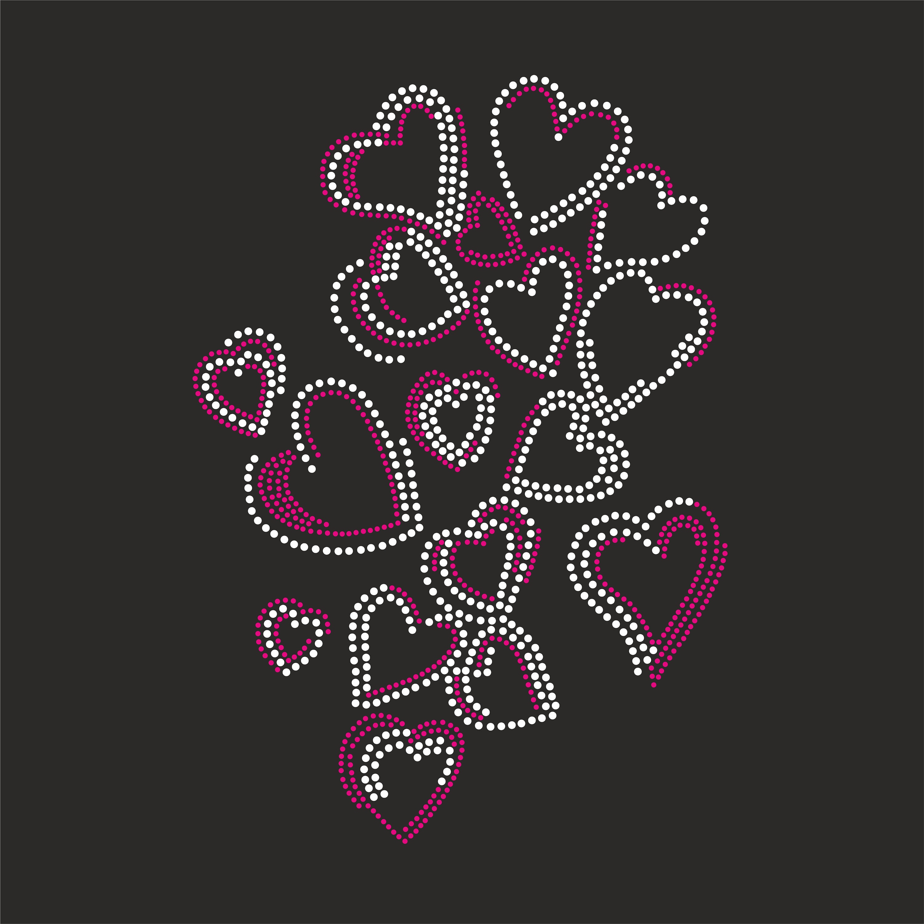 Rhinestone Heart Woman Shirts Svg Design Ss10 Ss6 Heart Love Iron