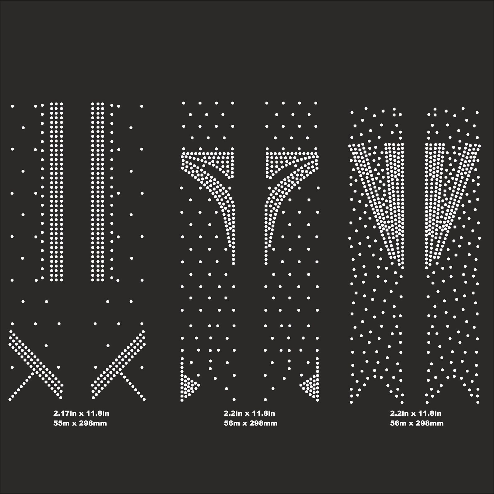 12 Cheer Bow 2.5 Inch Rhinestone Templates, Ss10 Rhinestones, V Tail, 2 ...