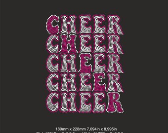 Plantilla de diamantes de imitación CHEER SVG SS6, transferencia de planchado de porristas, diamantes de imitación de animadora, patrón de camisa de mujer Cheer Bling, sujetador deportivo de porristas con diamantes de imitación