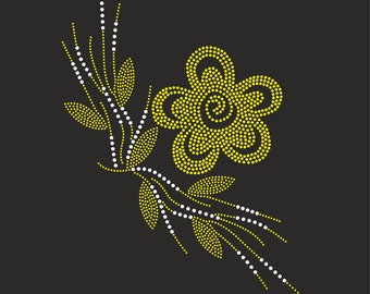 Flowers Branched Rhinestone Cut file Svg ss6 ss10,Flowers Shirts Svg,Flowers Rhinestone, Flowers İron on transfer,Flower Svg File for Cricut