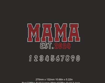 MAMA Ets Rhinestone Template SVG,Rhinestone Mom date,Mother,Gift,shirt ss10 Hotfix design Cricut silhouette Rhinestone cuttable Svg