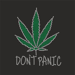 Rhinestone Marijuana Svg Template Leaf Dont Panic Vintage bling iron on transfer SVG,1965 vintage Design ss10 Dont Panic woman shirt cricut