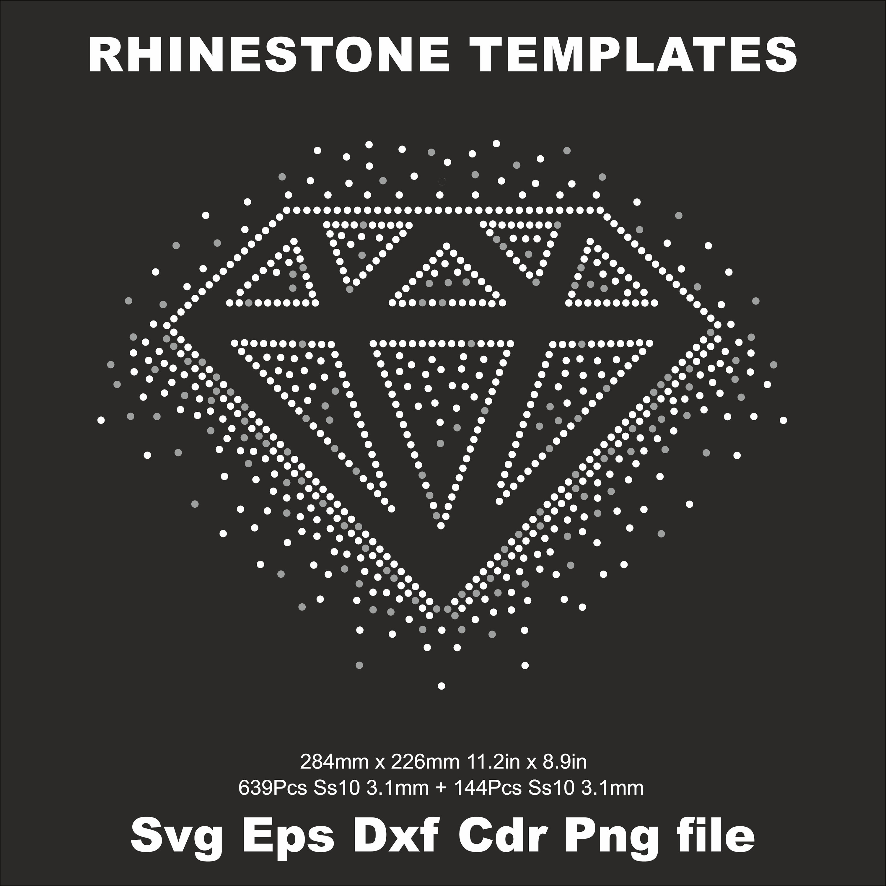 Rhinestone Template, Diamond Brilliance, Ss10 Cricut Rhinestone Diamond ...