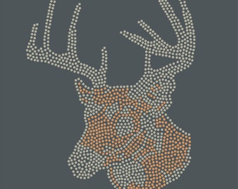 Christmas Deer Head RhineStone Template,Rhinestone Deer Antlers,Rhinestone Cricut SS10 CUT TEMPLATE File Svg,cricut silhouette Svg Template