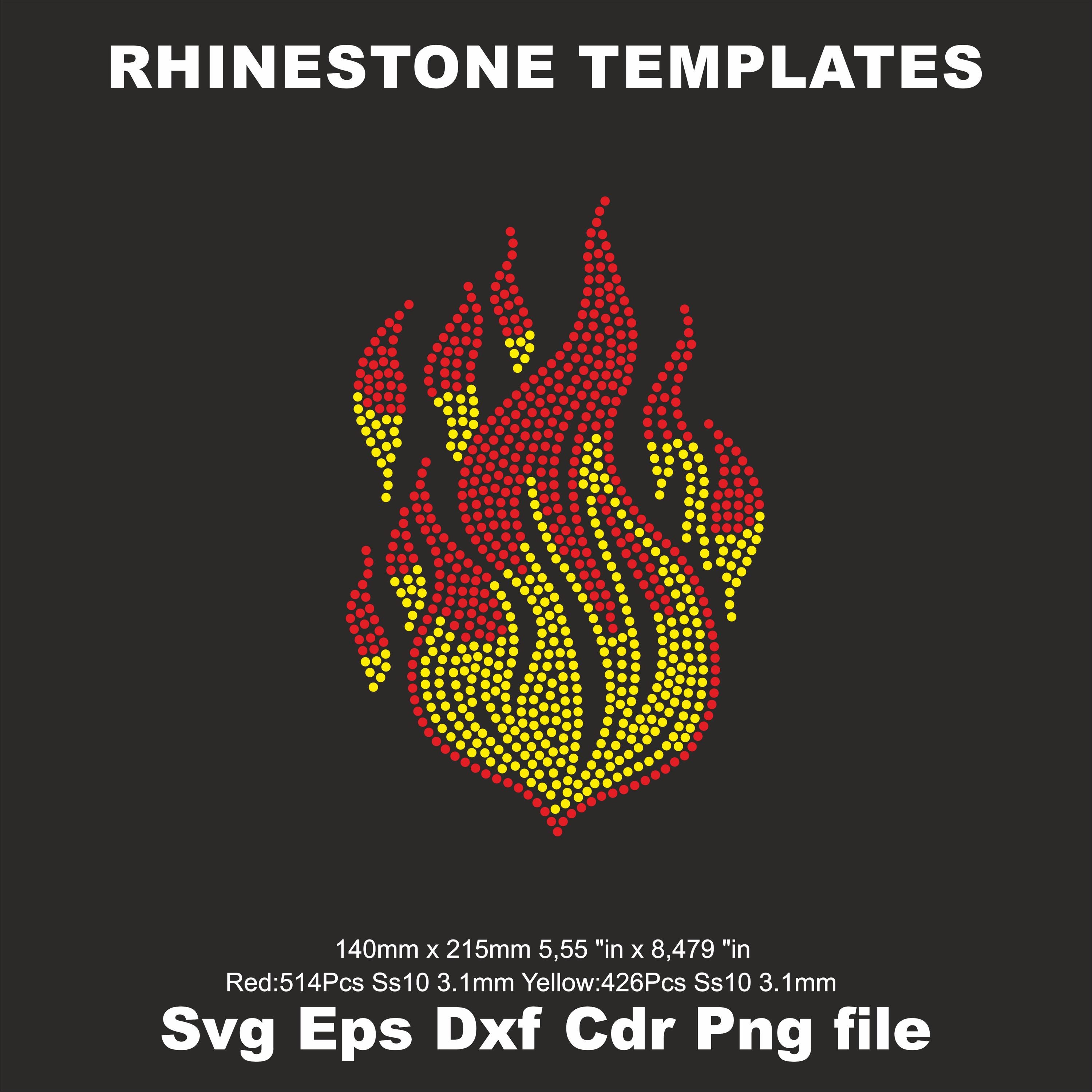 Fire Rune Svg Fire Flames Rhinestone Svg Bling Ss10, Fire Flames Bling Svg Png, Fire ...