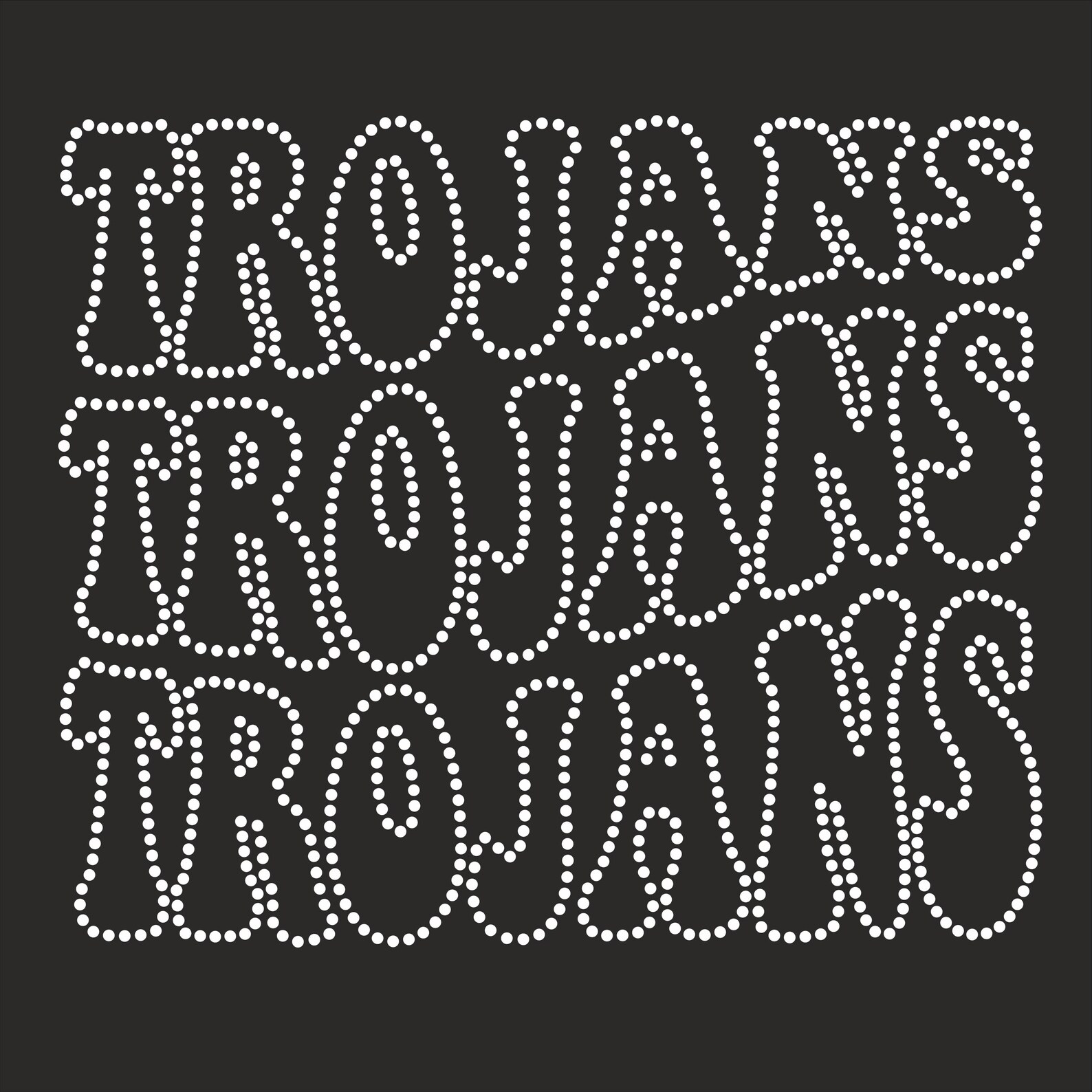 Trojans Football Rhinestone Template Svg Cut File Trojans Ss10 ...