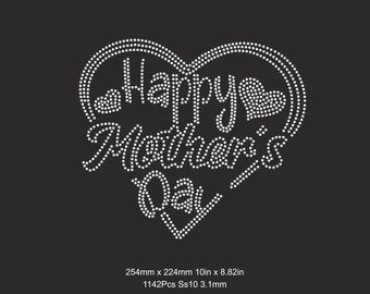 Happy Mother Day Rhinestone MAMA Template SVG,Rhinestone Mom,Mother,Gift,shirt ss10 Hotfix design Cricut silhouette Rhinestone cuttable Svg