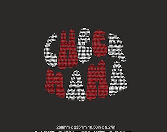 Cheer Mama Strass sjabloon ss10 Svg, Cheer sjabloon, Cheerleader Strass sjabloon, Cheer Fotball honkbal Strass, Cricut sjablonen