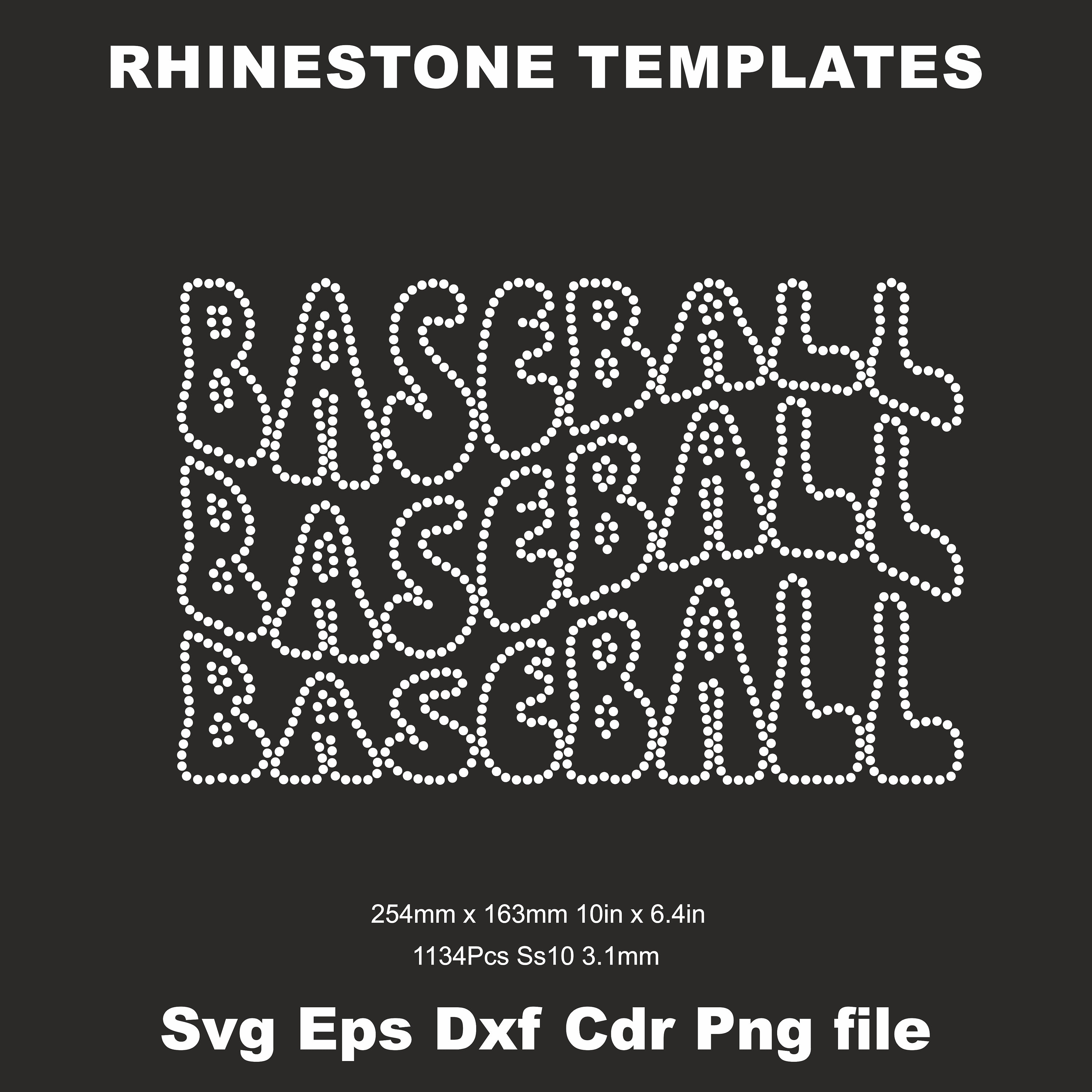 Baseball Rhinestone Template SVG Ss10,cheer Svg Template,cheerleader ...