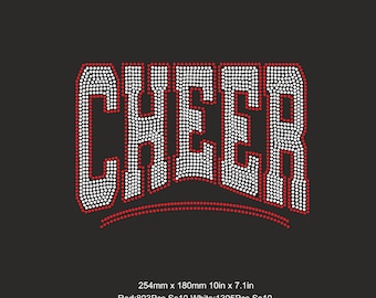 Plantilla SVG de diamantes de imitación CHEER SS10, camisetas de animadora para mujer, plantilla de diamantes de imitación para animadoras, sujetador deportivo de transferencia de plancha para animadoras, SVG y PNG