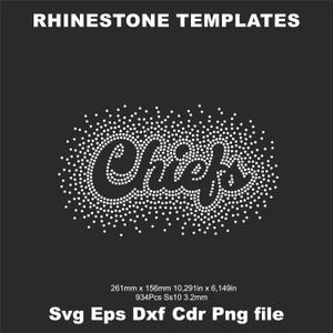 Chiefs Cheer Rhinestone template,Chiefs cheerleader Superbowl ss10,Cheer Chiefs woman shirts svg ,Chiefs Iron on transfer Rhinestone Pattern