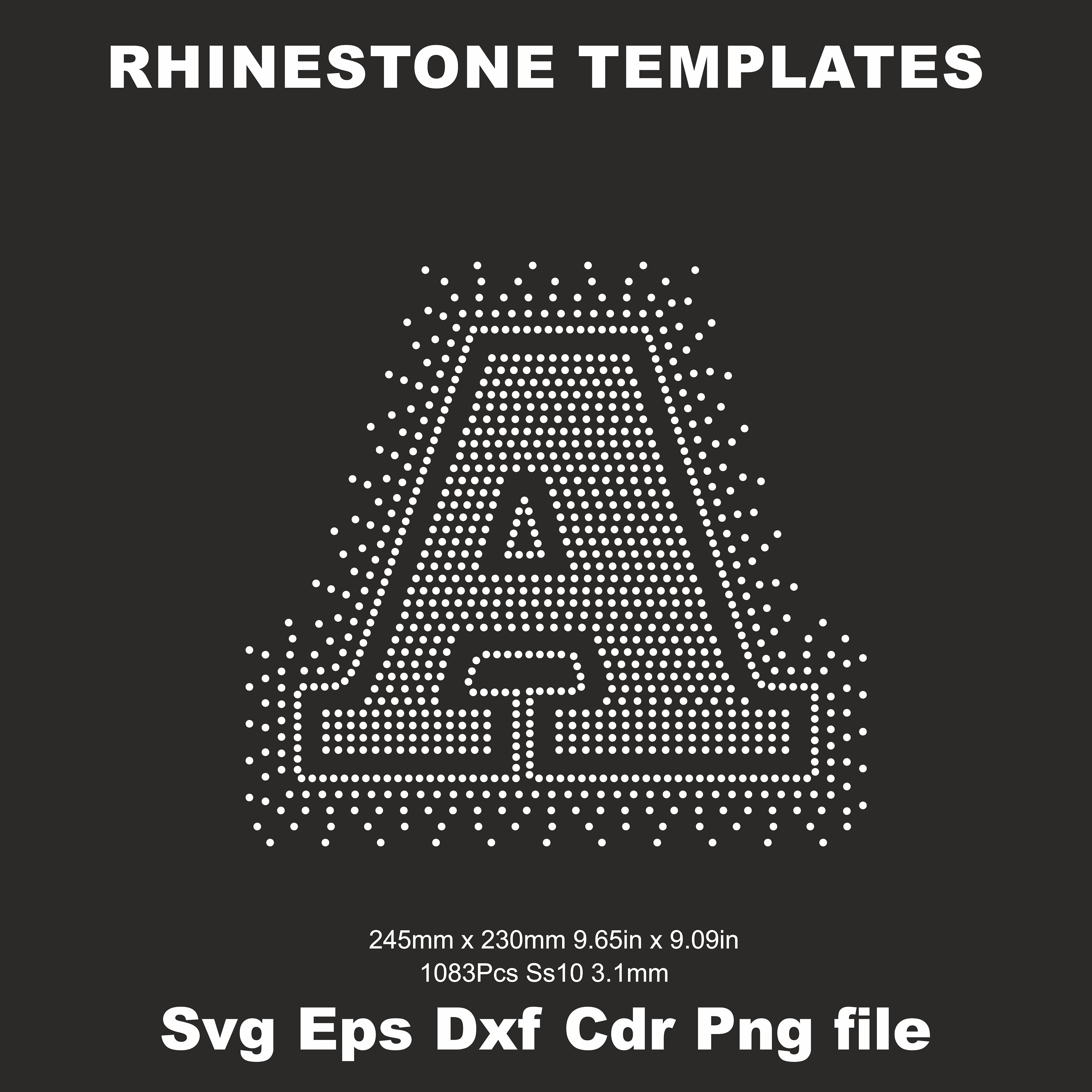 Aa Rhinestone Svg A Letter Rhinestone Template 9inch SS10 SVG Cut File ,alphabet A ...