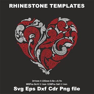 Valentine s Day RhineStone Heart Tshirt Bling Woman Shirts Hearts İron on transfer Rhinestone CUT TEMPLATE Svg Png cricut rhinestone svg