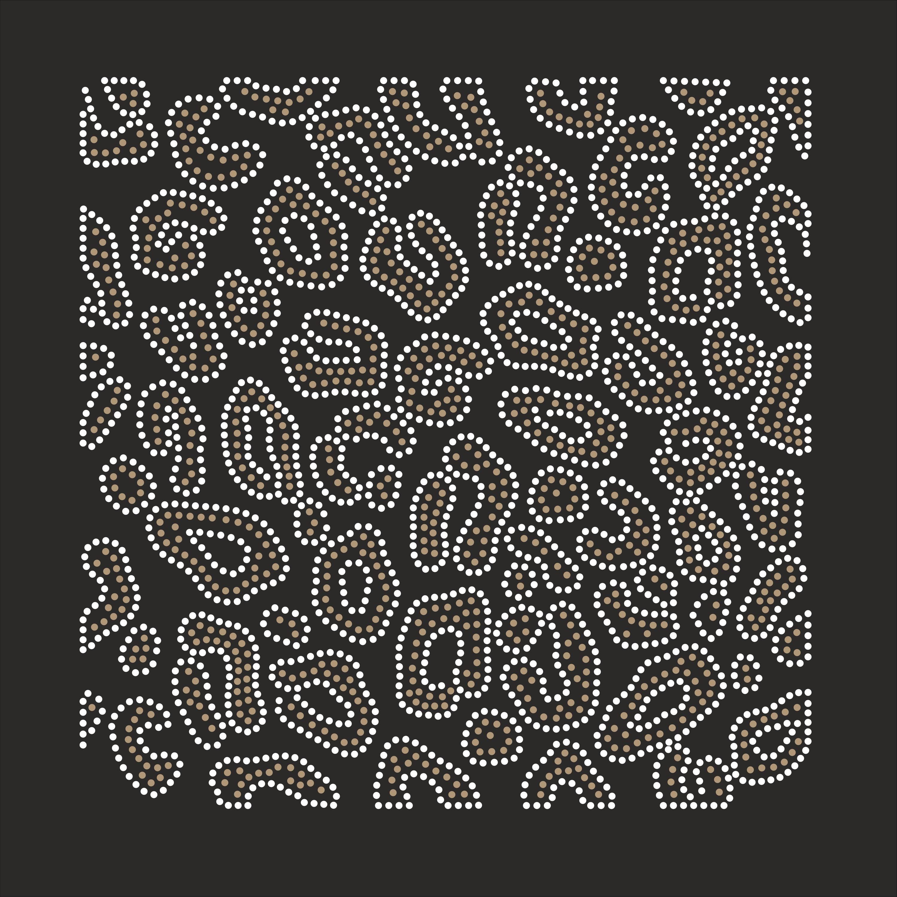 Rhinestone Leopard Pattern Templates 30cm 12x12,ss10,hotfix