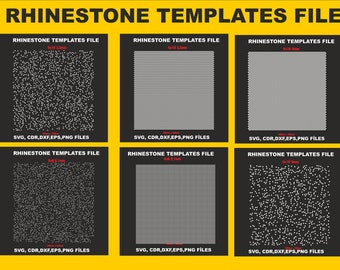 RhineStone sheet 3 set random templates 30cm 12x12,ss6, ss10, ss16 Hotfix Design DOWNLOAD CUT TEMPLATE File Svg,Eps,Png Cricut
