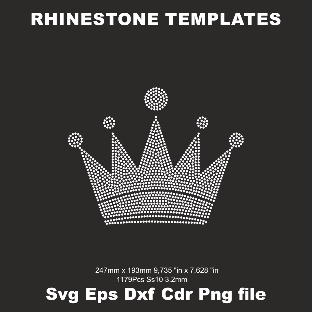 Princess Rhinestone Svg Crown Rhinestone Template Svg Ss10 Crown Woman Shirts Svg, Princess ...