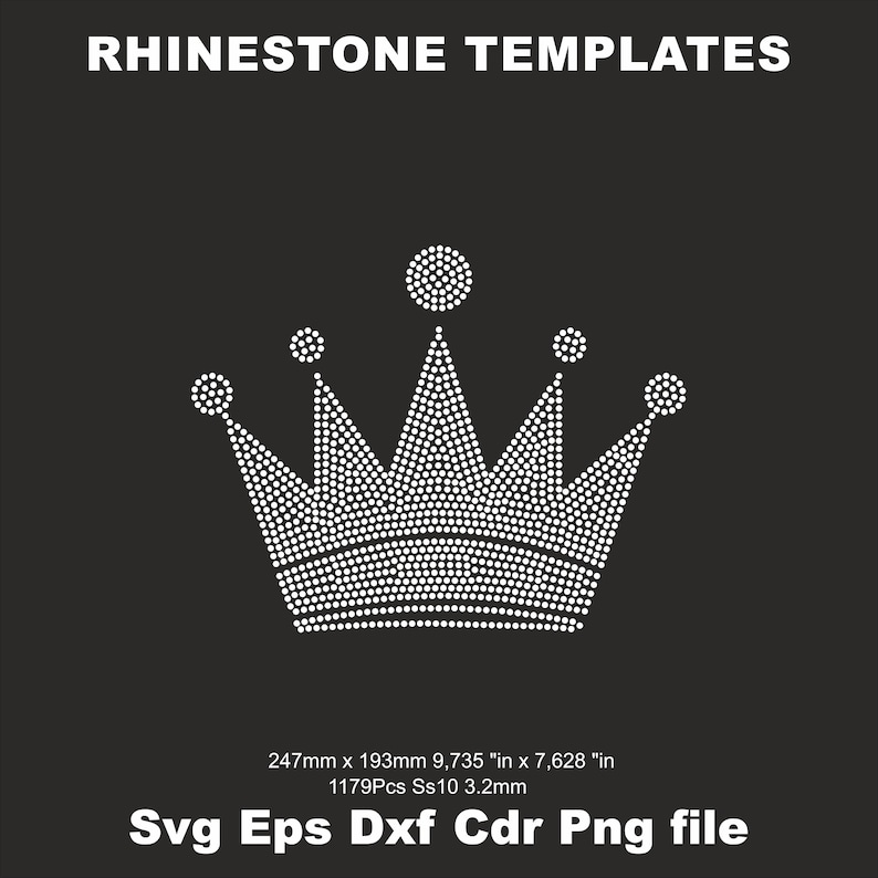 Crown Rhinestone Template Svg Ss10 Crown Woman Shirts Svg, Princess ...