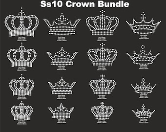 Coronet Bundle Rhinestone Template,Crown Bundle,Ss10 Crown crystal Bundle,Crown rhinestone,Crystal Queen King Design DOWNLOAD Rhinestone