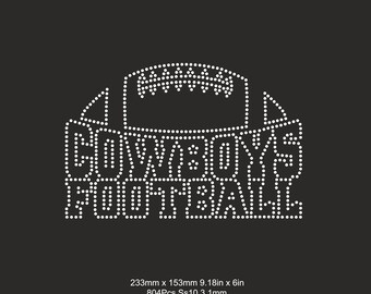 Plantilla de diamantes de imitación de fútbol de los Cowboys SVG ss10, plantilla de diamantes de imitación de transferencia de plancha de los Cowboys Svg, archivo de corte Cricut svg de camisas de mujer de los Cowboys