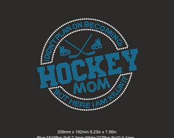 Plantilla de diamantes de imitación para mamá de hockey, diseño de disco y palos SS10 SS6, descarga, silueta de mujer, camisas SVG, máquina de corte, transferencia de plancha SVG