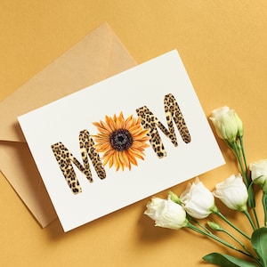 Tarjeta de cumpleaños para madres, imprimible, interior en blanco, Feliz Día de la Madre, descarga digital, descarga instantánea, plantilla de tarjeta de 5x7