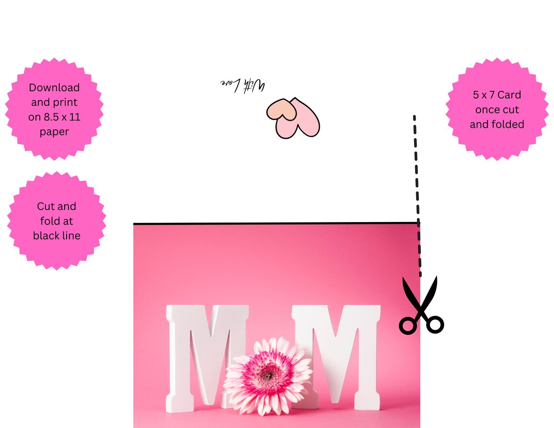 Mothers Birthday Card, Printable, Happy Mothers Day, Digital Download ...