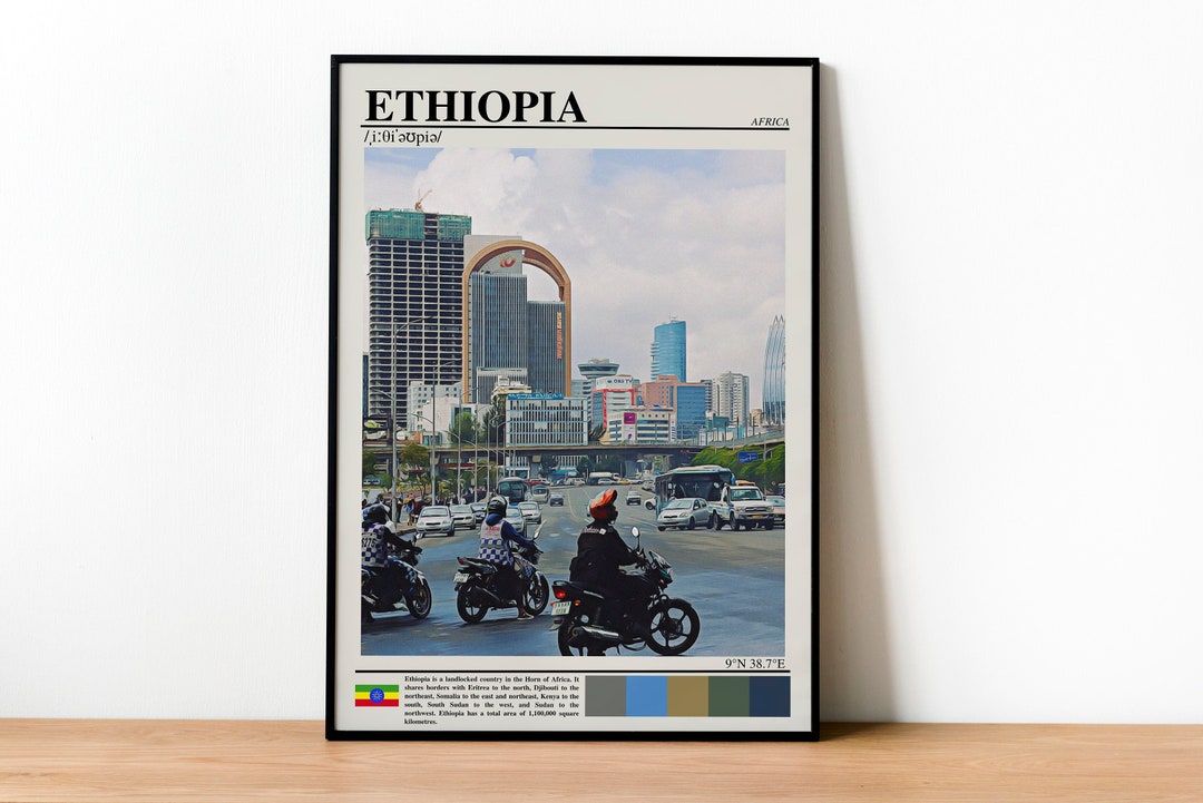 Ethiopia Wall Art Oil Painting Print Ethiopia Poster Etsy