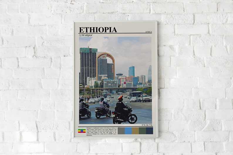 Ethiopia Wall Art Oil Painting Print Ethiopia Poster Etsy