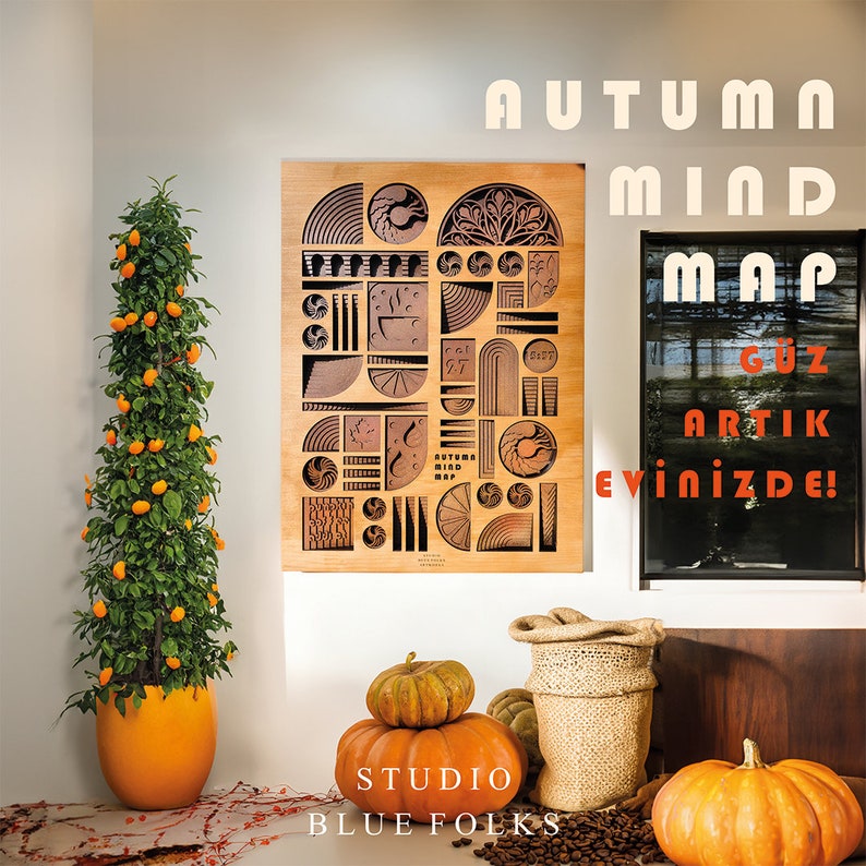 Autumn Mind Map Example AUTUMN MIND MAP ~ 95x70cm Wooden Wall Art - Etsy