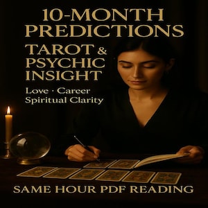 Toekomstige paranormale voorspellingen van 10 maanden | Tarotkaarten lezen | Lezen over spirituele liefde en relaties | Levering op hetzelfde uur | Gemiddelde waarde